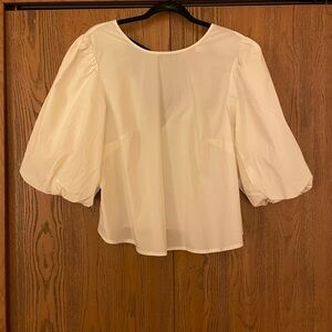 Elegant White Puff Sleeve Blouse